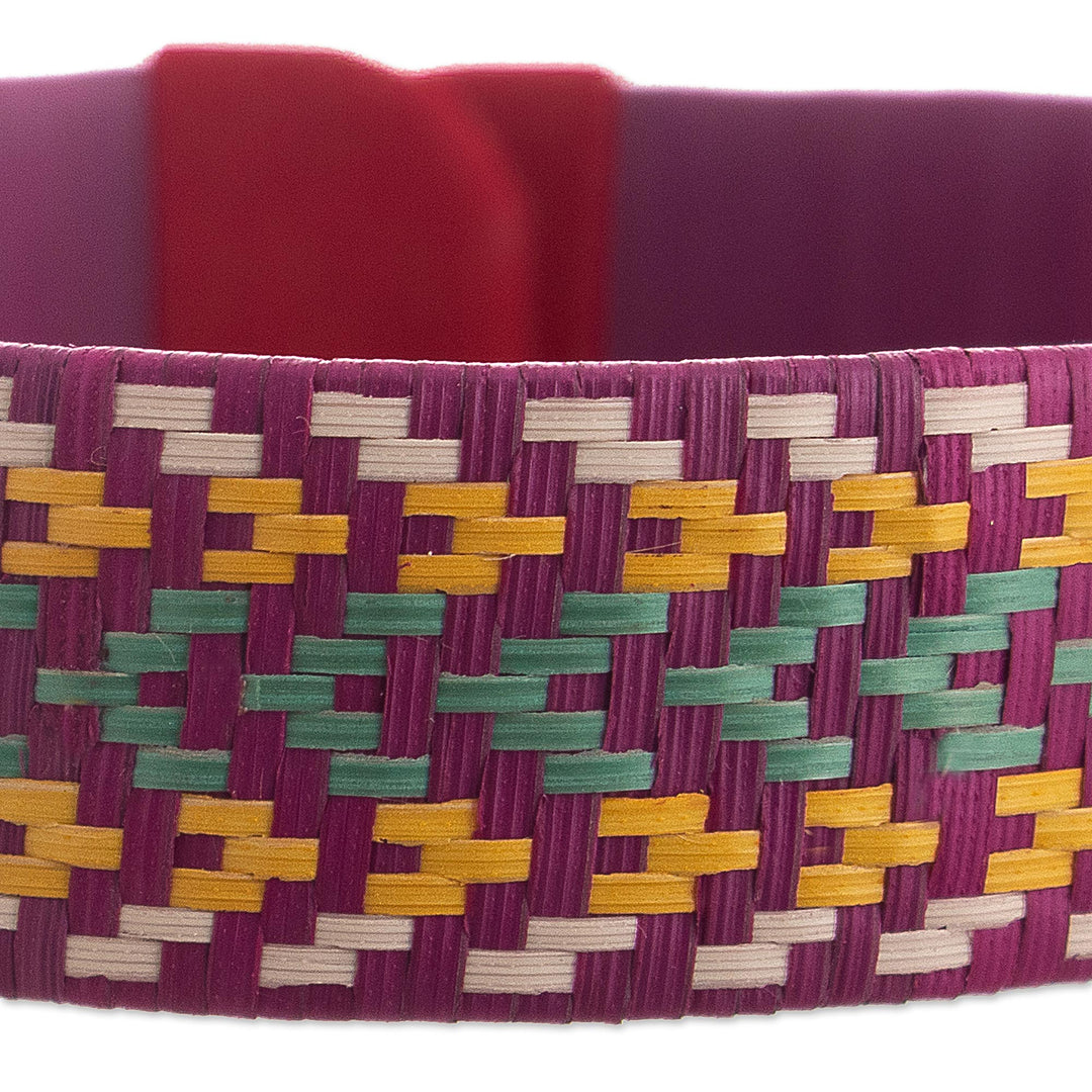 Natural Fiber Handmade Cuff Bracelet - Between Mountain and River