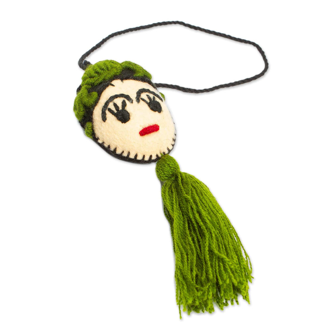 Frida-Themed Holiday Ornament (Pair) - Frida in Green