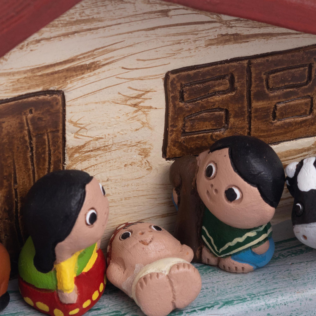 Handmade Nativity Sculpture from Peru - Humble Beginnings