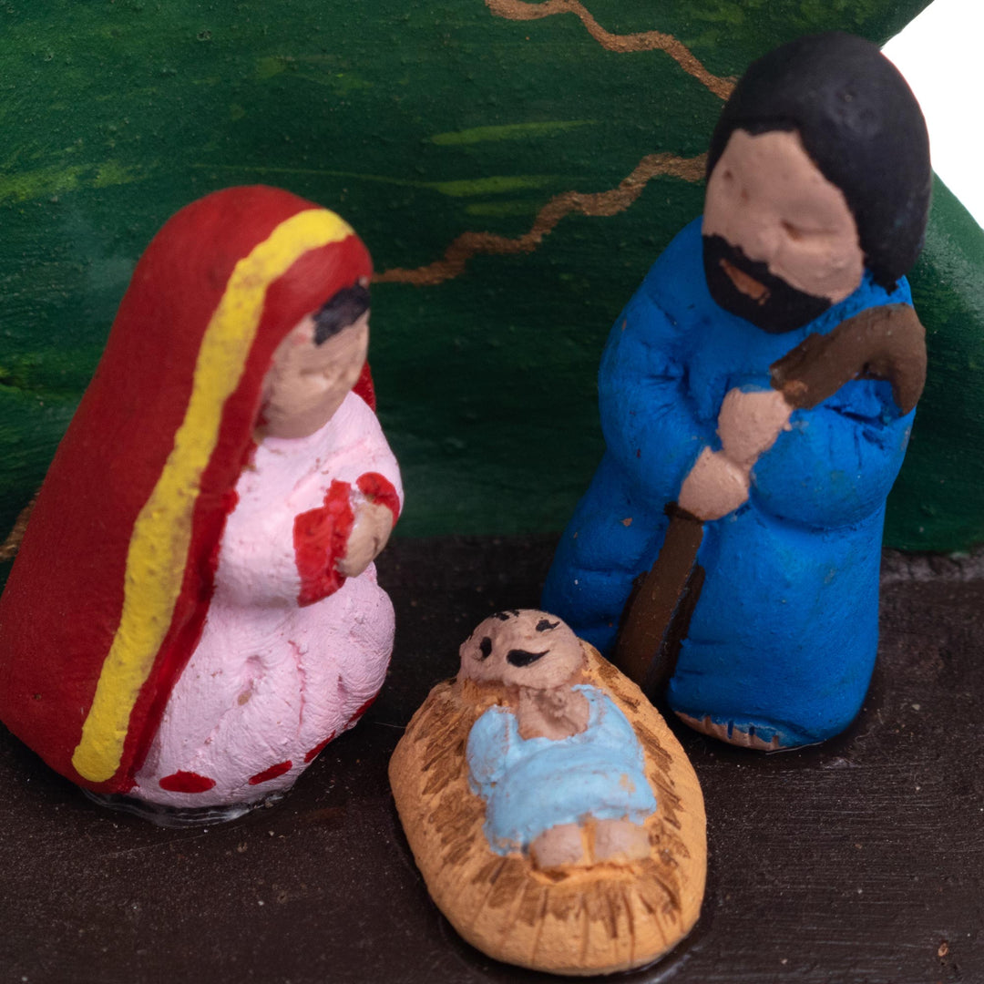 Handcrafted Ceramic Christmas Tree Nativity - Under the Tree