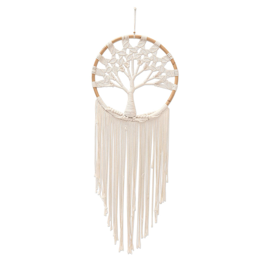 Artisan Crafted Cotton Macrame Wall Hanging - Boho Garden