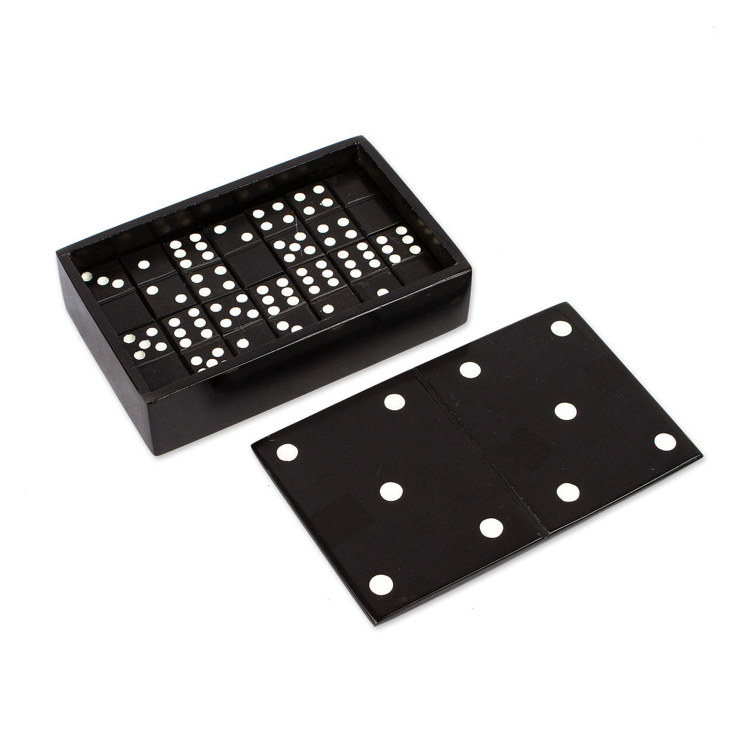 28-Piece Marble Domino Game With Storage Box Mexico - Mexican Family Night