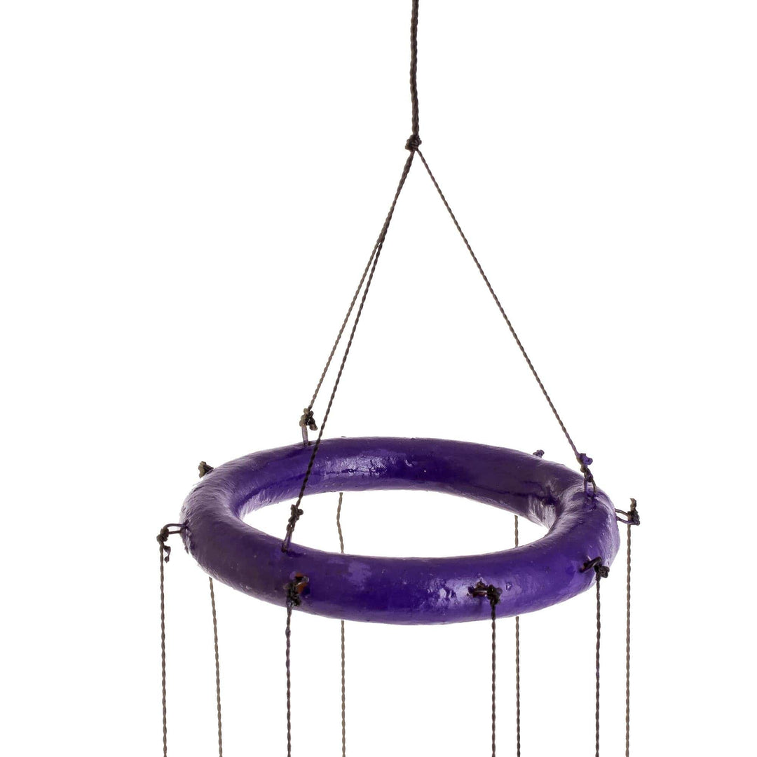 Hand Crafted and Hand Painted Ceramic Owl Mobile - Spiraling Owls