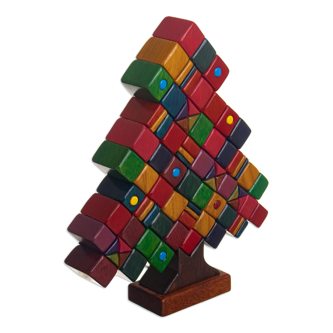 Multicolored Christmas Tree Sculpture - Gifting Tree