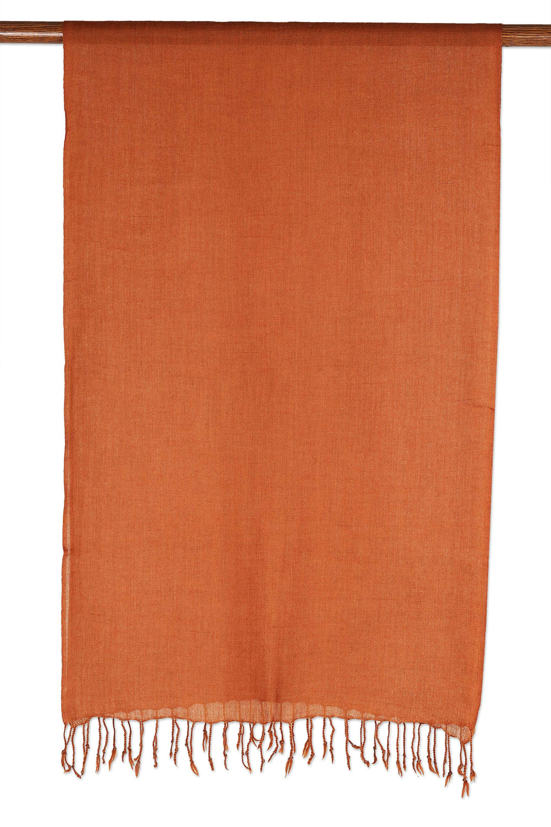 Cinnamon Brown Wool Scarf from India - Sweet Cinnamon