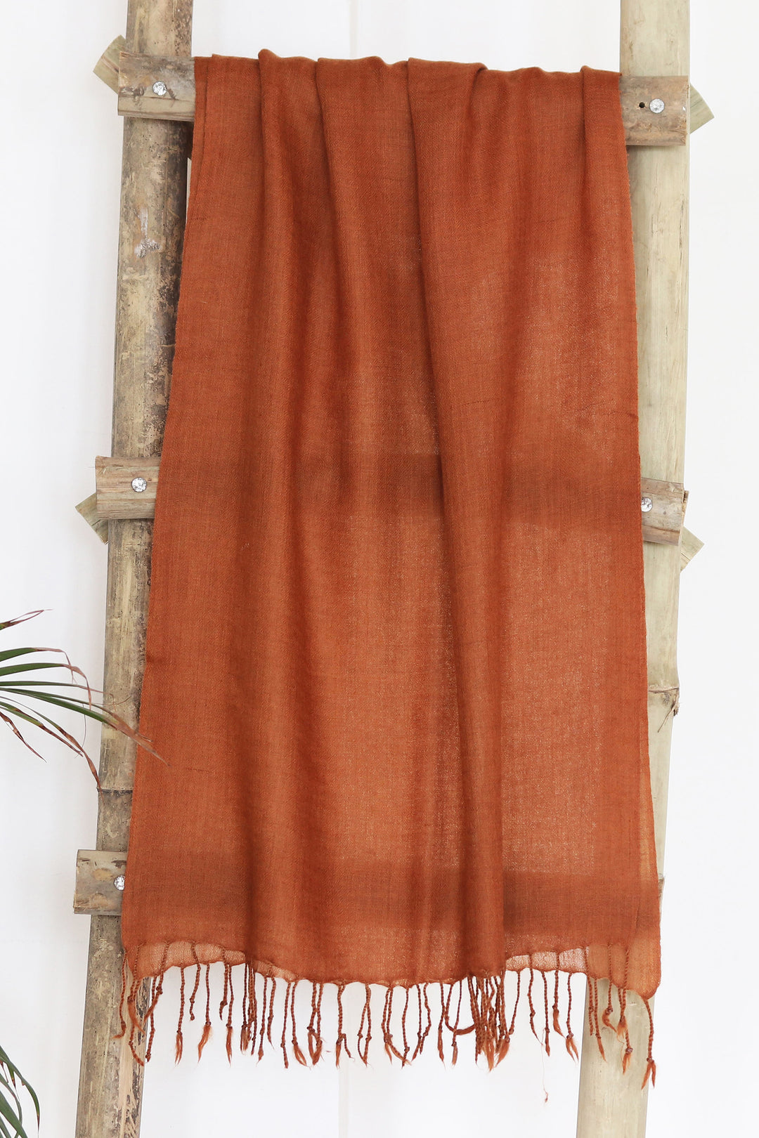 Cinnamon Brown Wool Scarf from India - Sweet Cinnamon