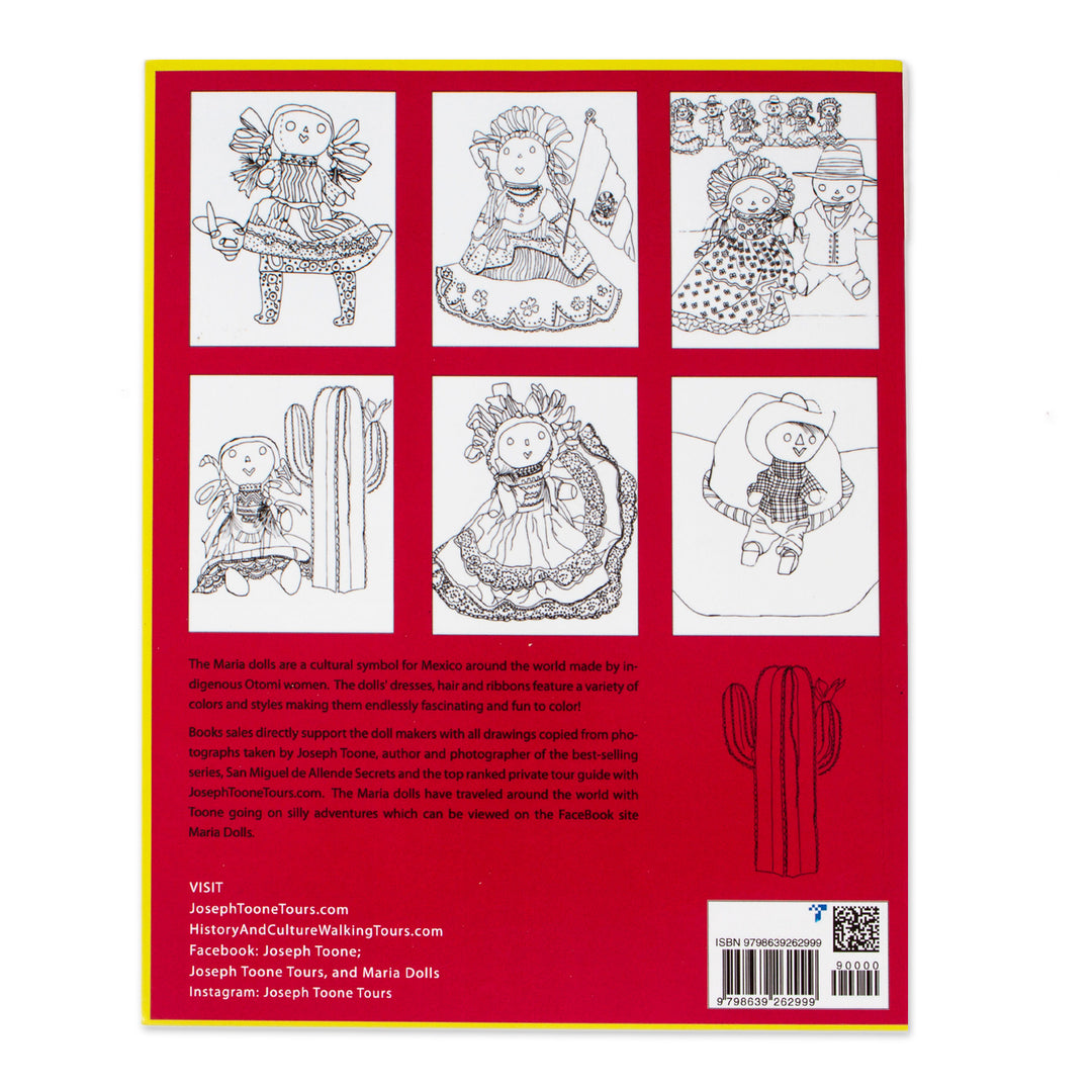 Maria Dolls Adult Coloring Book from Mexico - Mexican Maria Dolls