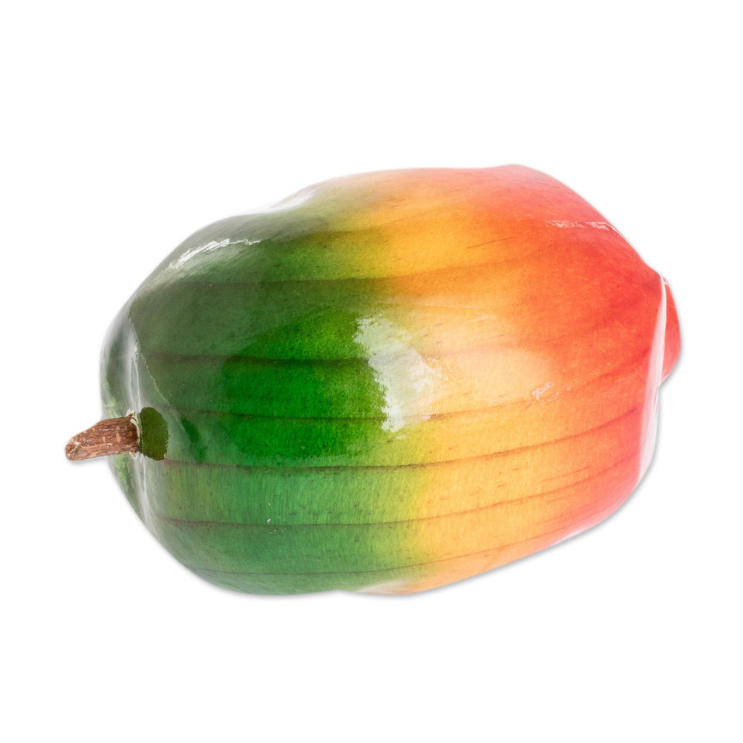 Hand Painted Wood Fruit Sculpture - Crown Jocote