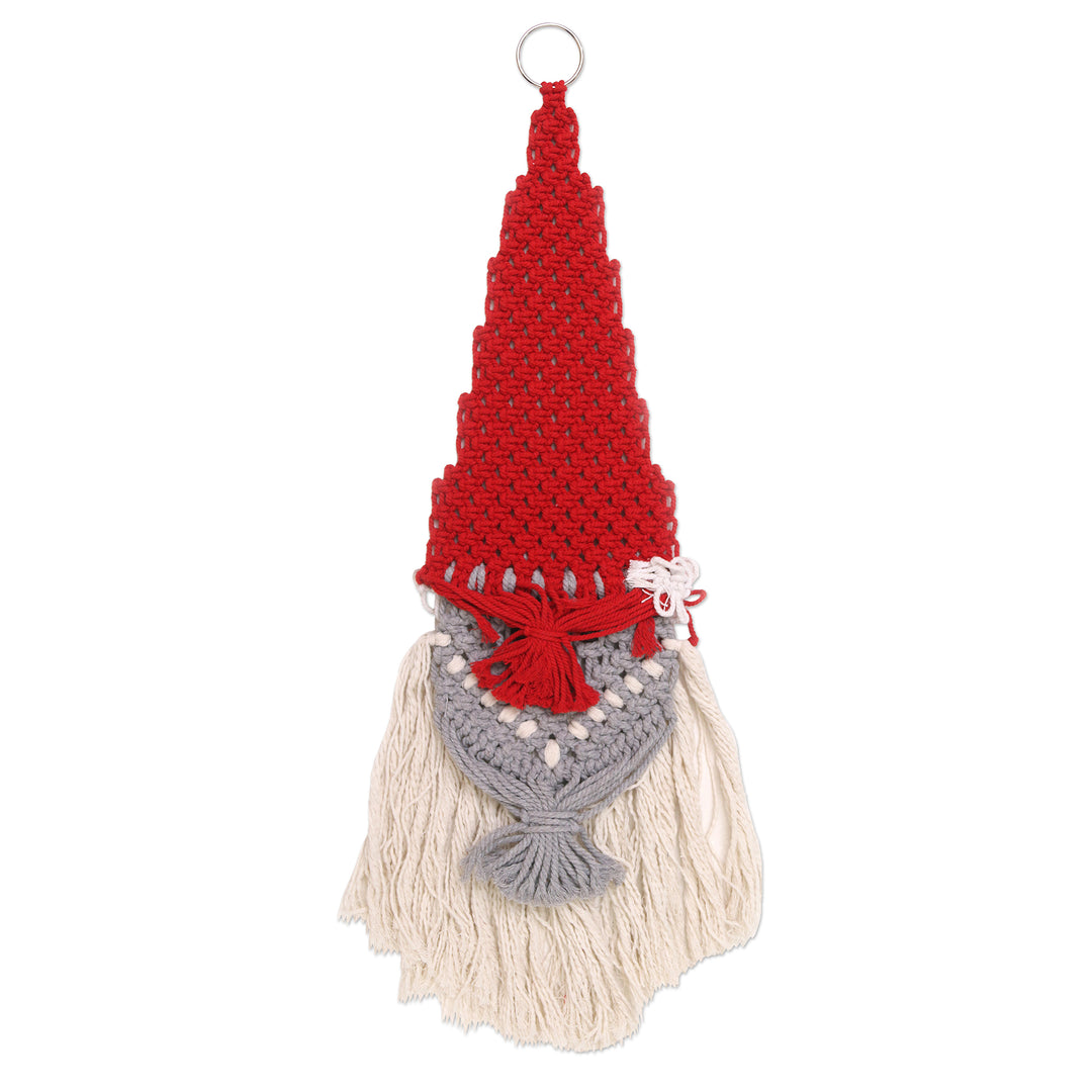 Handmade Santa Claus Christmas Wall Hanging - Santa's Arrival