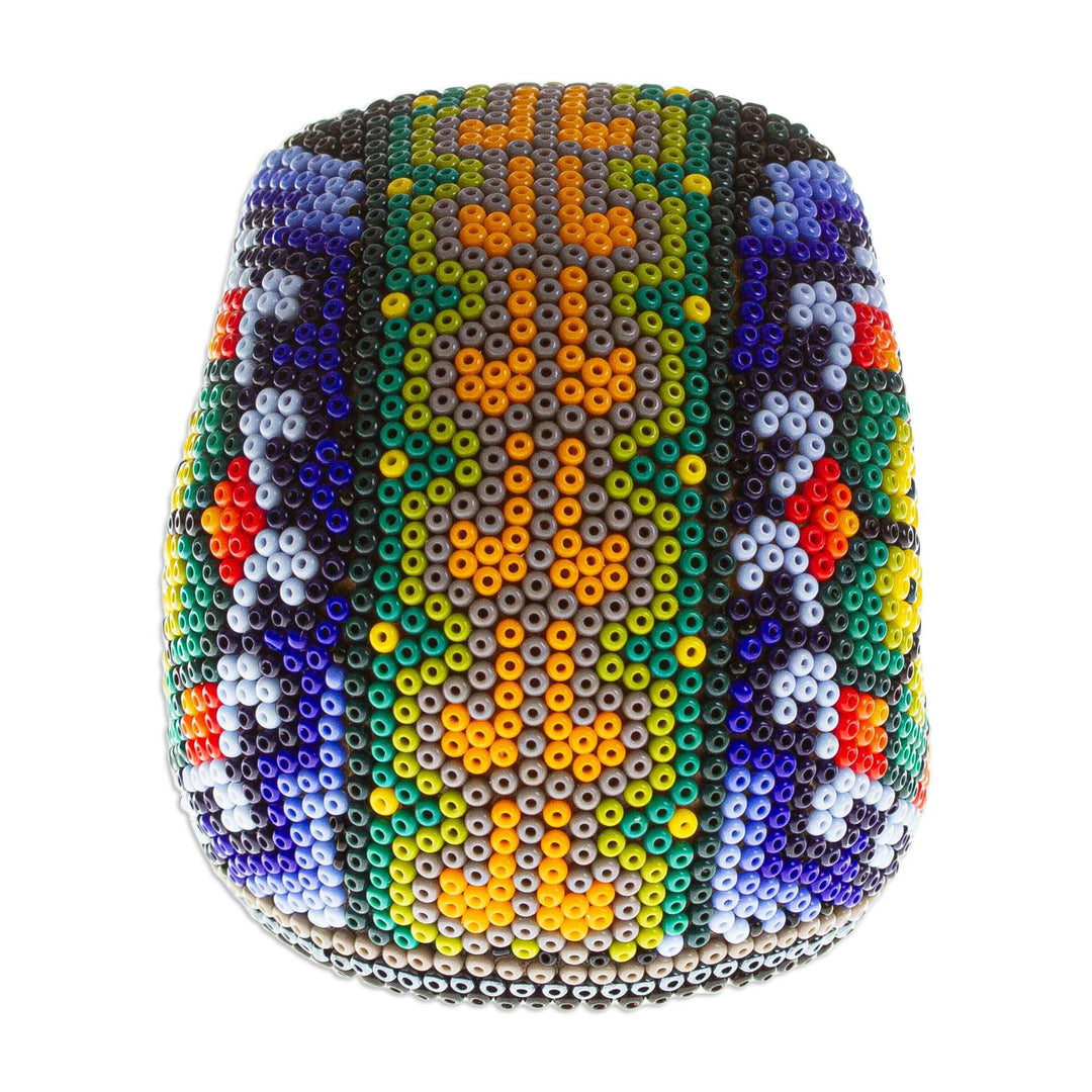 Handmade Huichol Skull Figurine - Peyote Memories