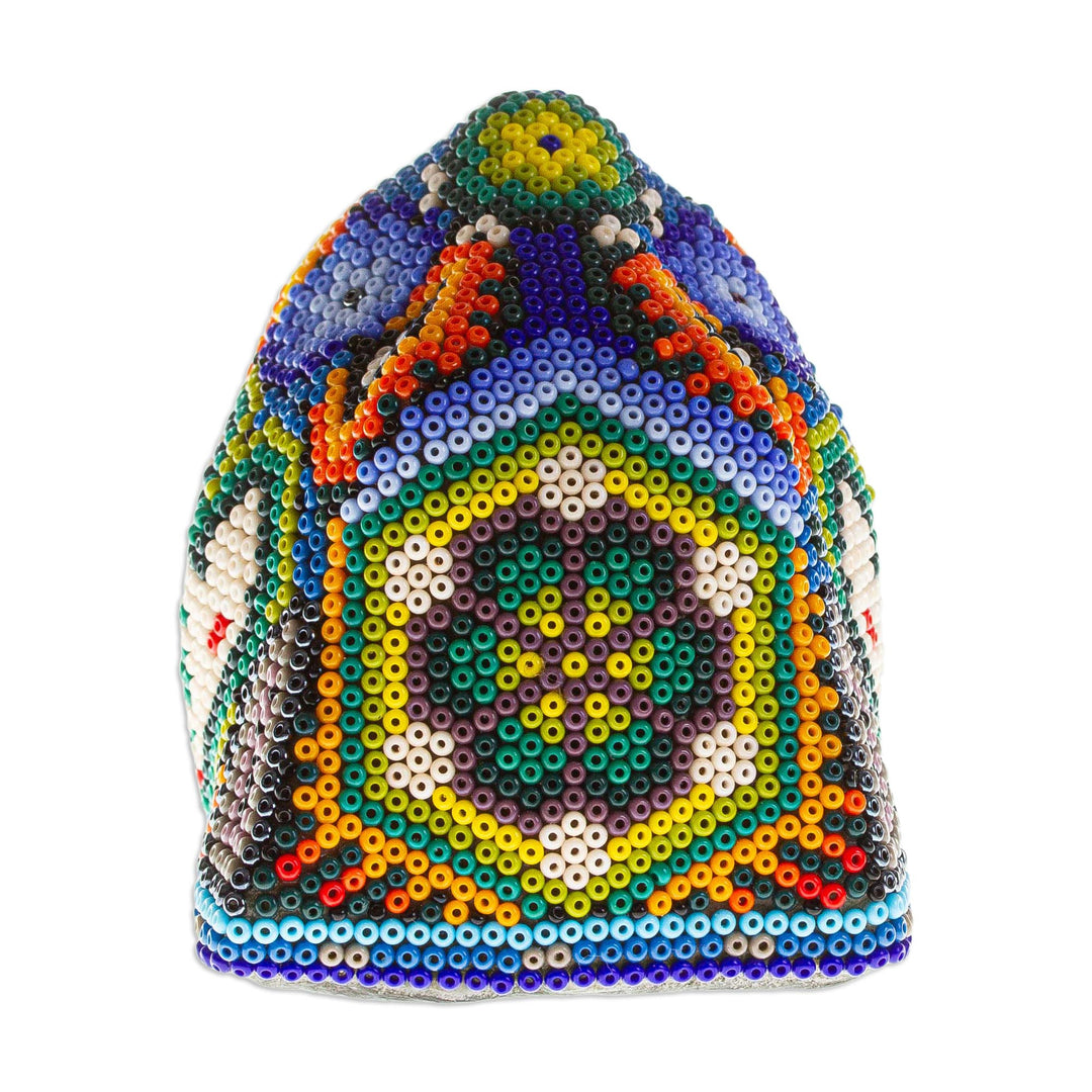 Beaded Wixárika or Huichol Jaguar Head from Jalisco Mexico - Jaguar Rising