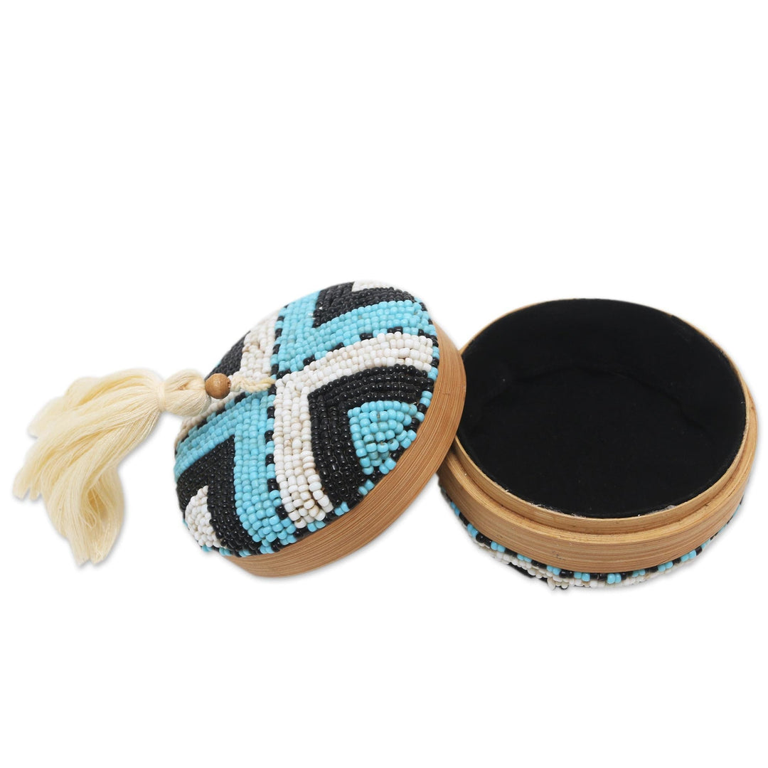 Hand Beaded Decorative Bamboo Box - Hold the Line