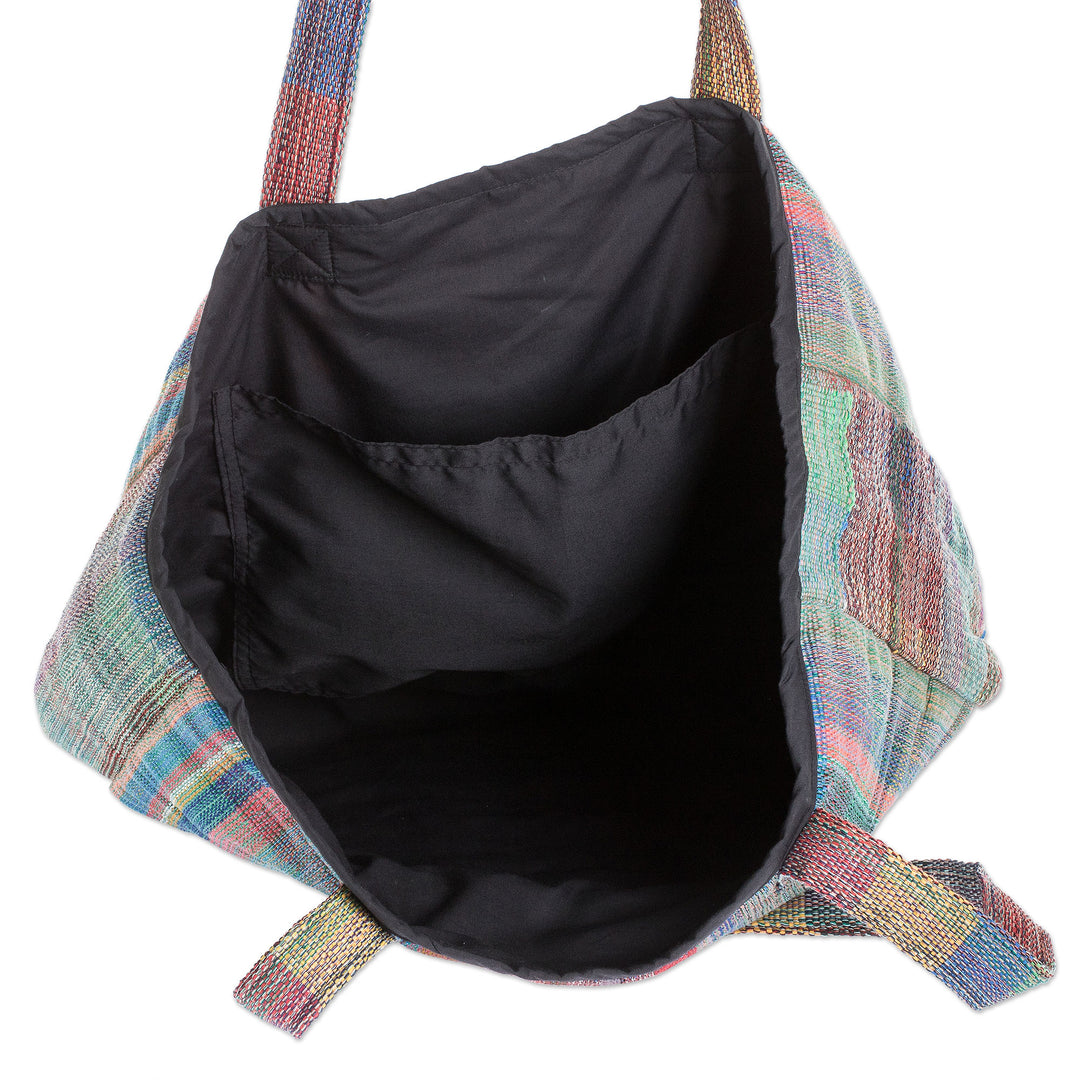 Cotton and Recycled Plastic Shopping Bag from Guatemala - Revived Shopping