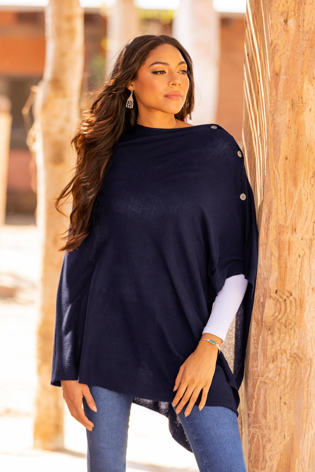 Italian Cashmere Blend Poncho - Whisper Soft