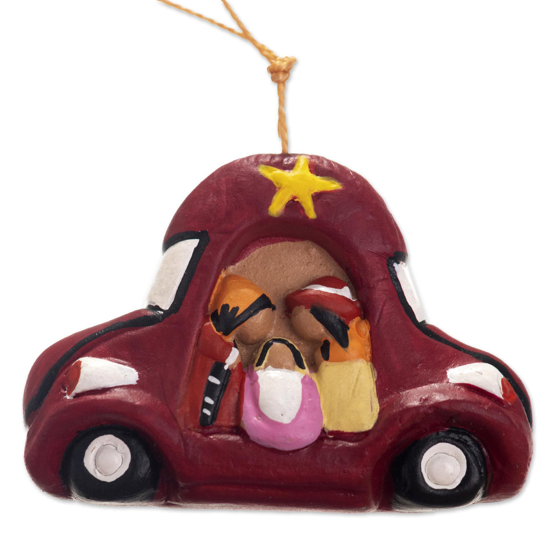 Car Theme Nativity Ornaments (Set of 4) - Traveling Nativity