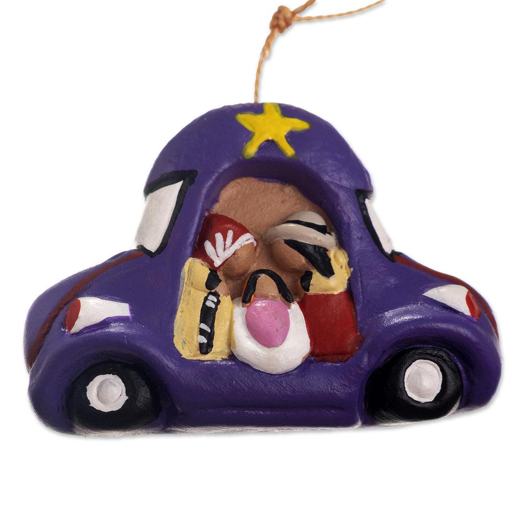 Car Theme Nativity Ornaments (Set of 4) - Traveling Nativity