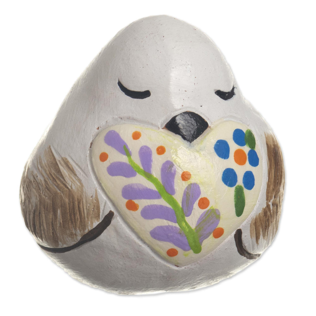 Hand Painted Ceramic Bird Figurines - Love Sparrows