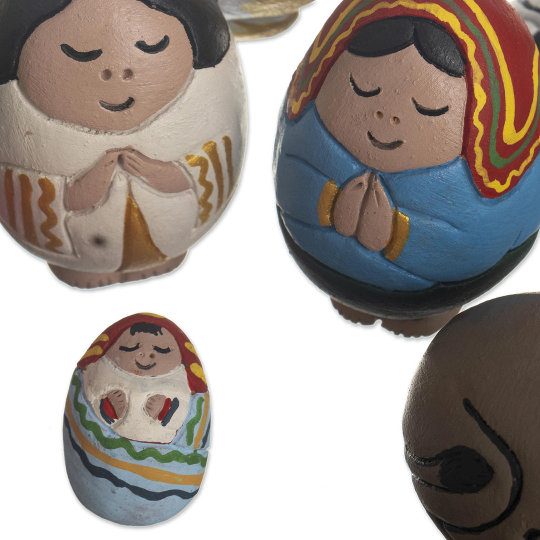 Handmade Nativity Scene from Peru (7 Pieces) - Eggcellent Christmas