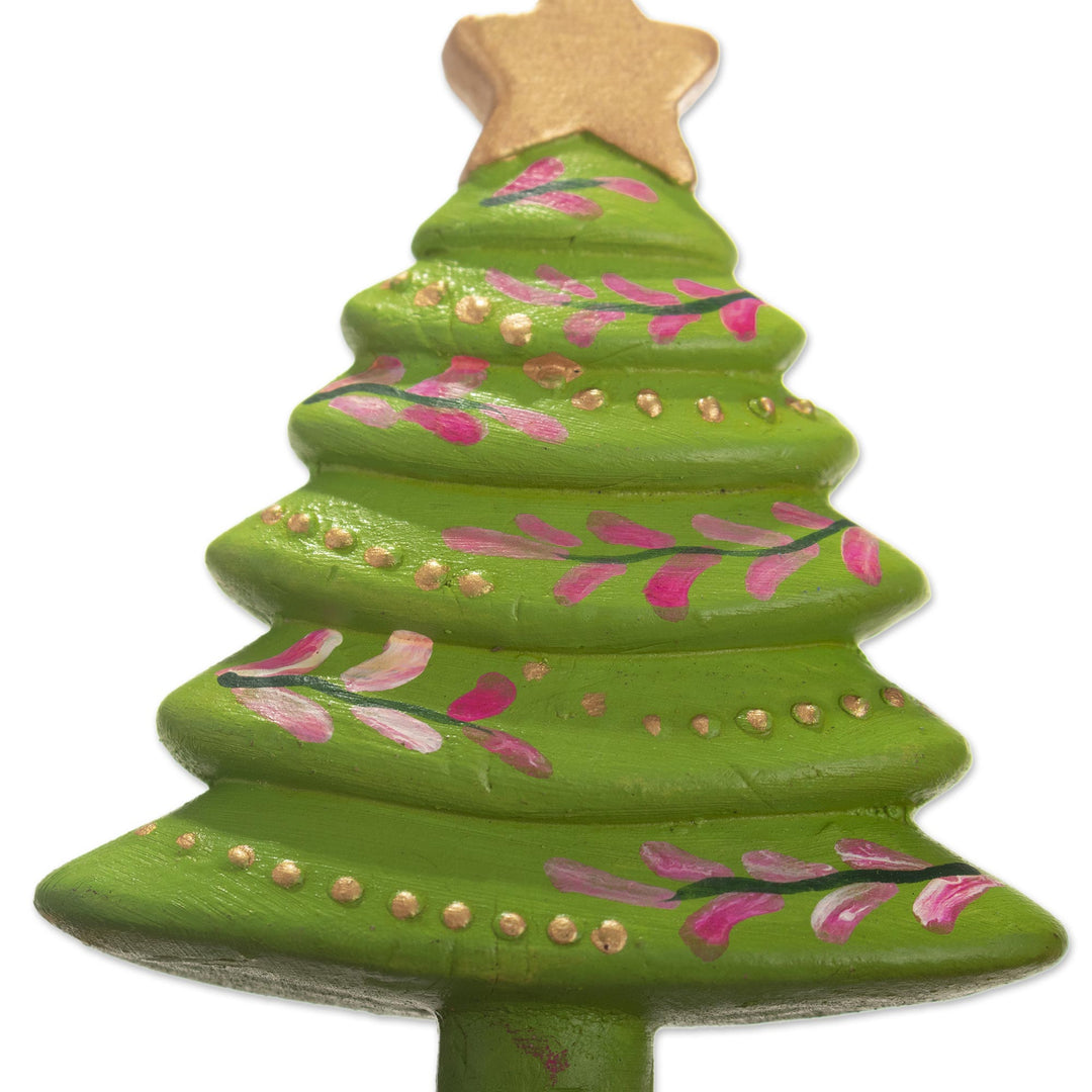 Handcrafted Tree Ornaments (Set of 6) - Colorful Evergreens