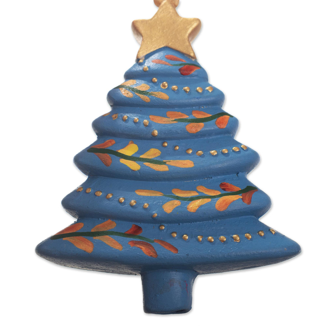 Handcrafted Tree Ornaments (Set of 6) - Colorful Evergreens