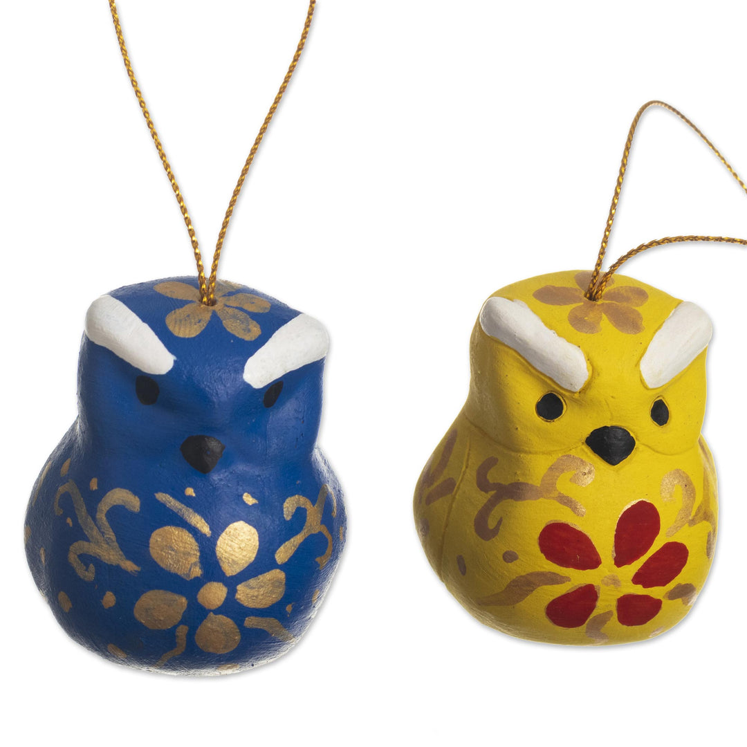 Artisan Crafted Ceramic Ornaments (Set of 6) - Ayacucho Owls