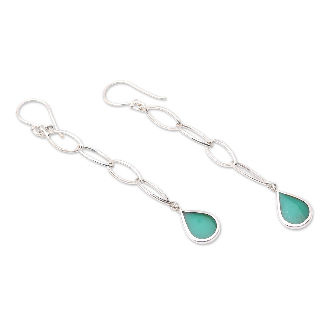 Sterling Silver and Resin Dangle Earrings - Fresh Air