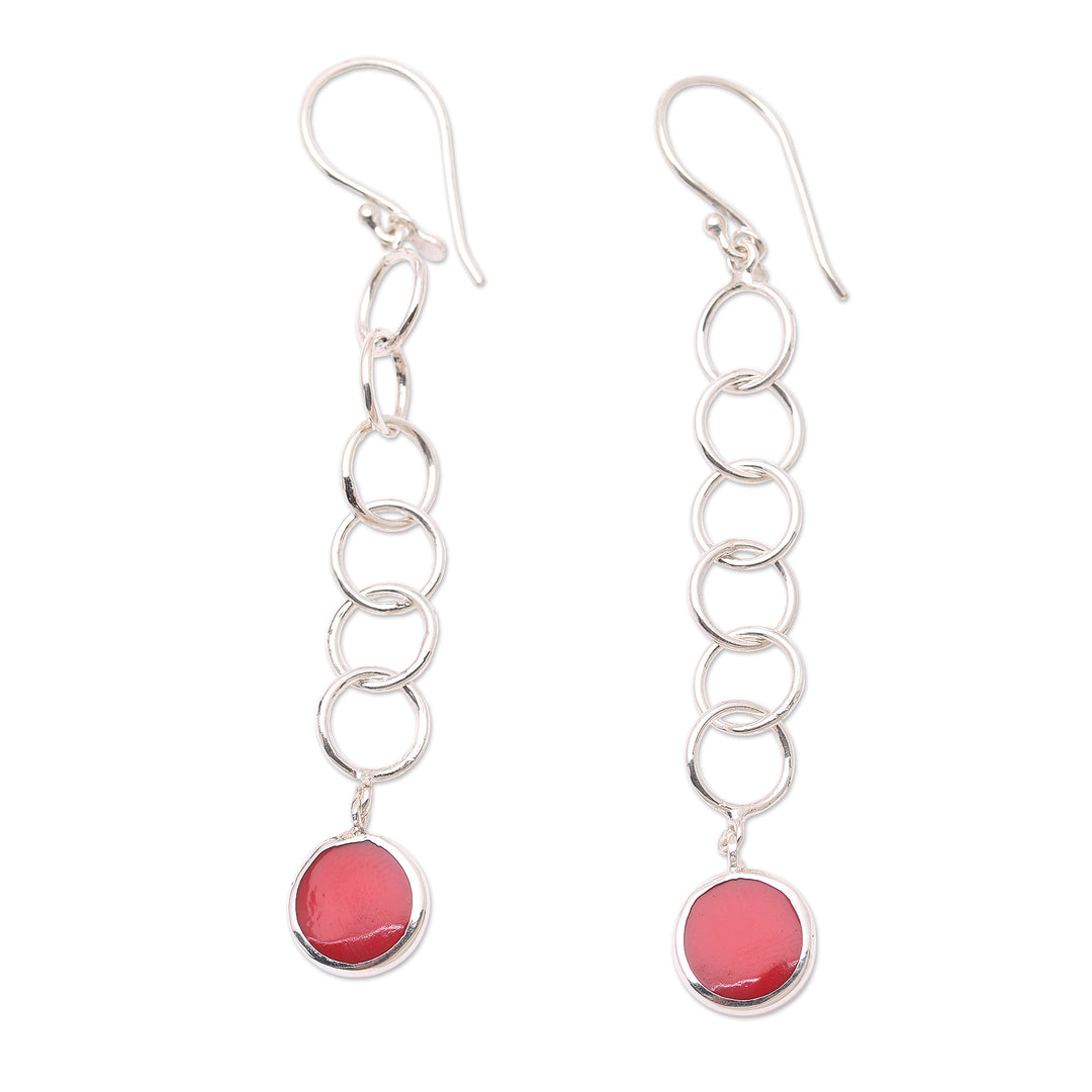 Handmade Sterling Silver Dangle Earrings - Memory Lane