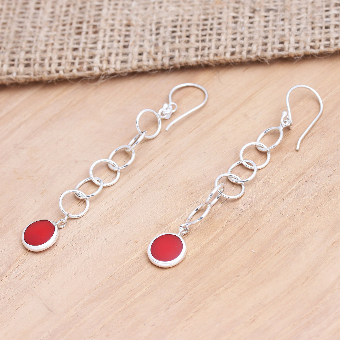 Handmade Sterling Silver Dangle Earrings - Memory Lane