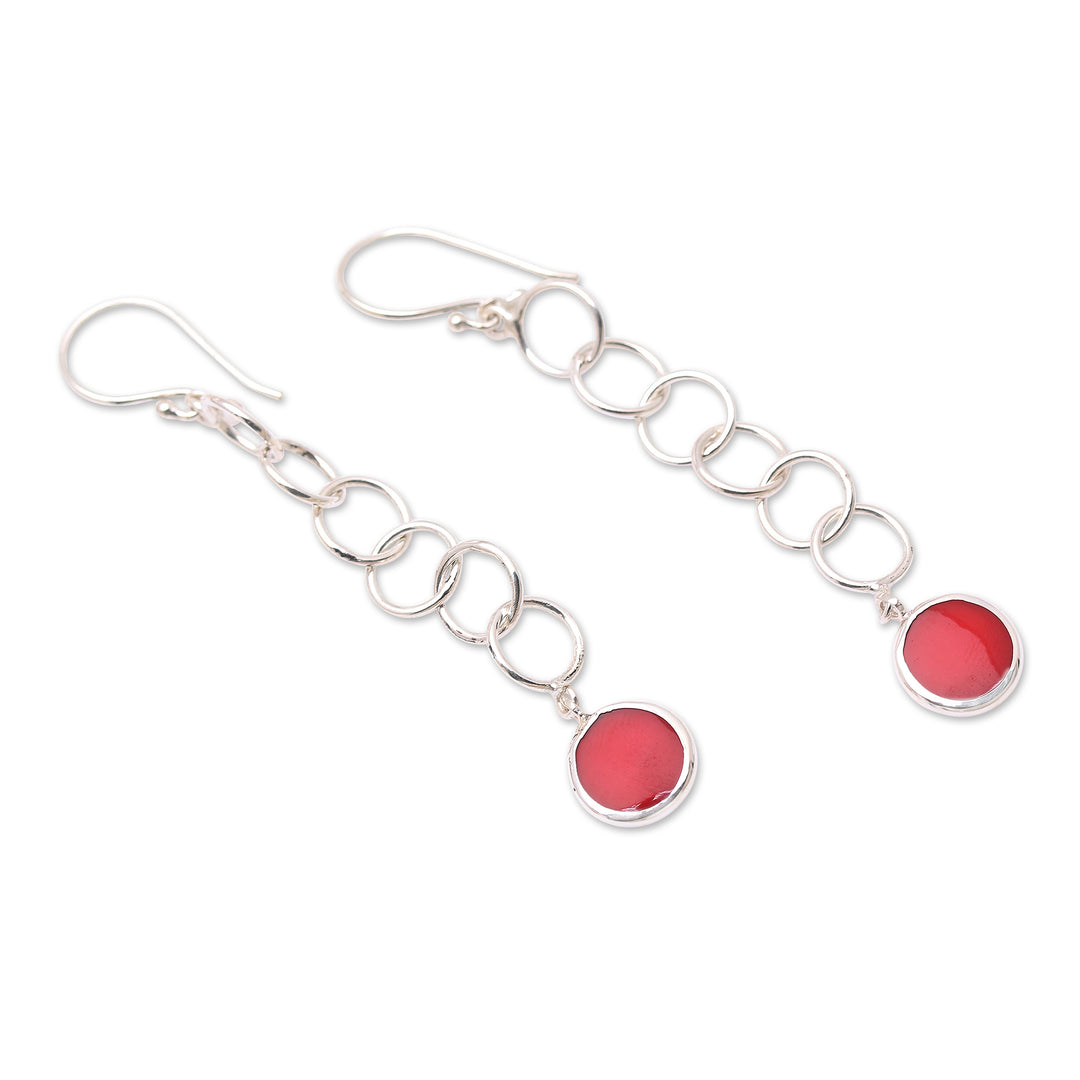 Handmade Sterling Silver Dangle Earrings - Memory Lane
