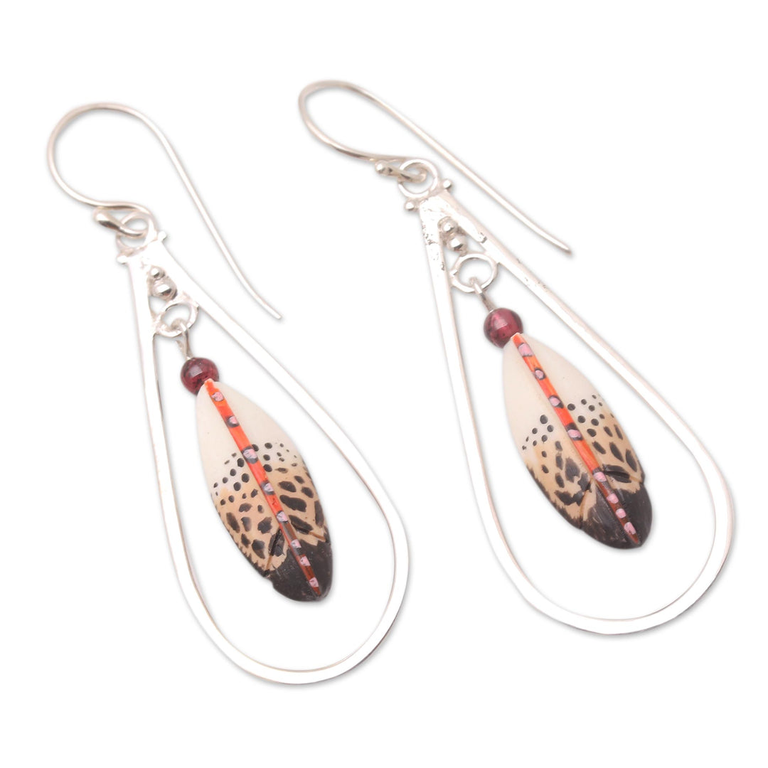 Artisan Crafted Garnet Dangle Earrings - Flock Together