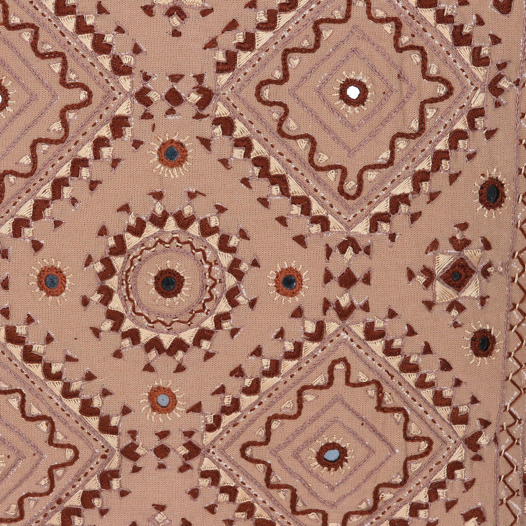 Cotton Cushion Cover with Geometric Motif - Geometric Delight