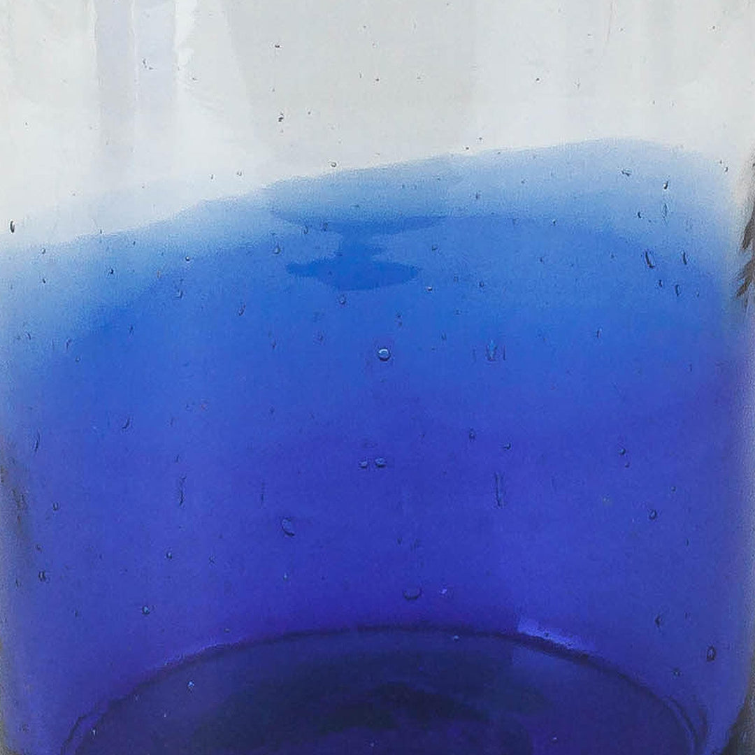 Cobalt Blue Recycled Glass Tumblers from Mexico (Set of 6) - Cobalt Cool