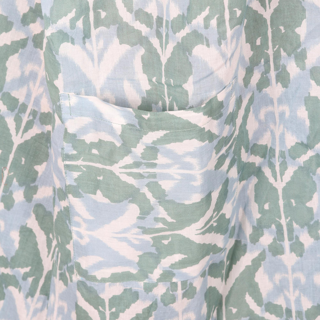 Screen-Printed Cotton Shift Dress from India - Spring Tides
