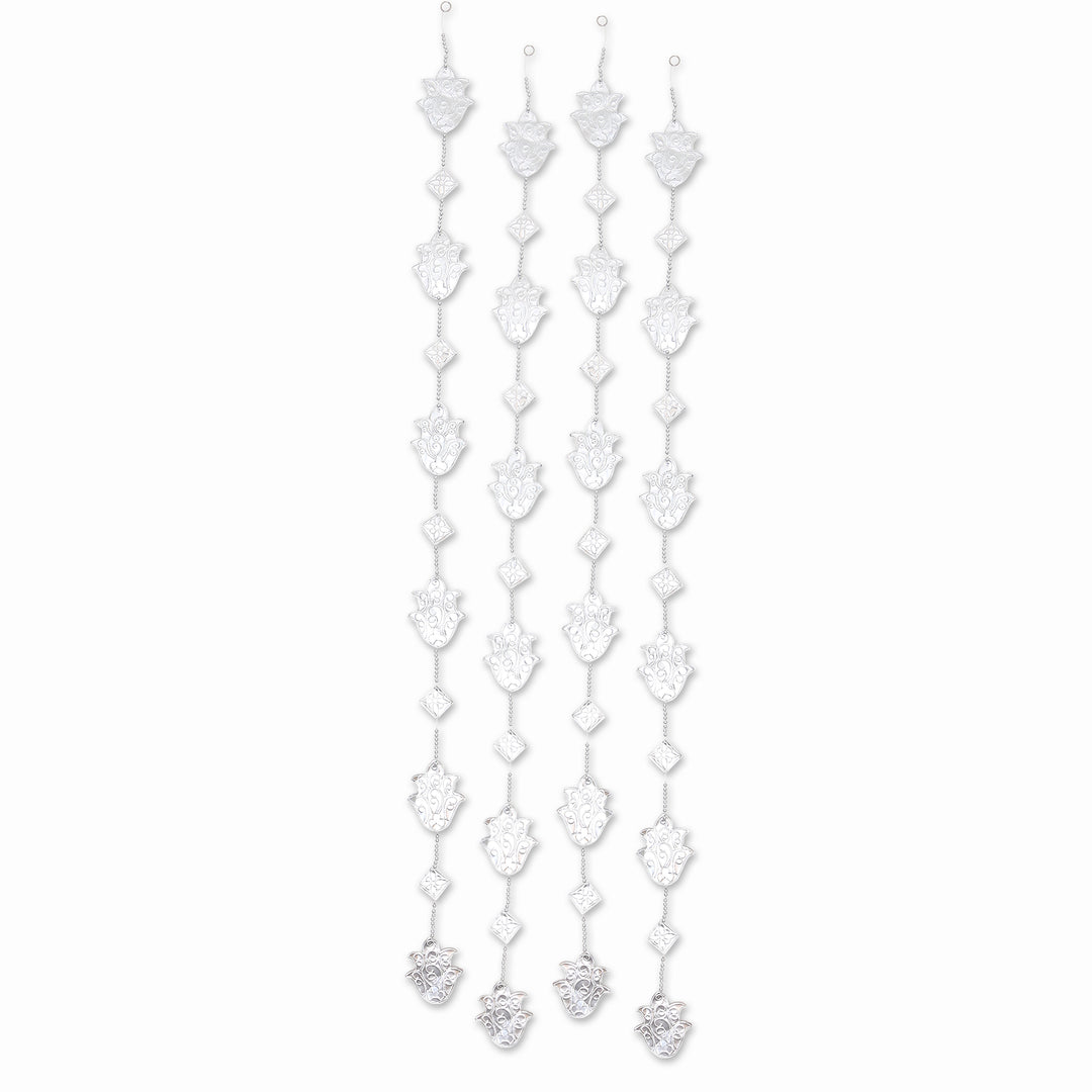 Artisan Crafted Aluminum Holiday Garlands (Set of 4) - Holiday Tulips