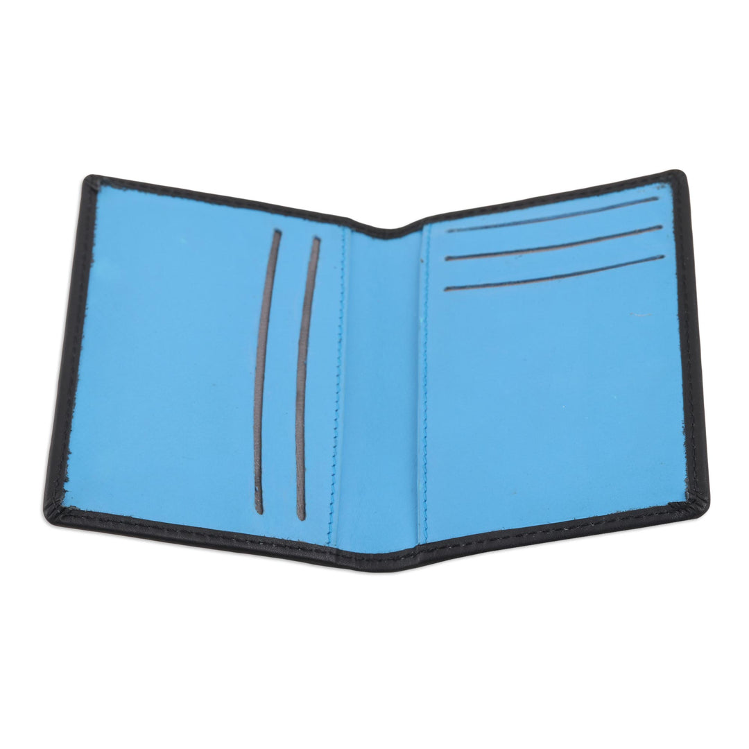 Artisan Crafted Black Leather Wallet - Chic Essentials