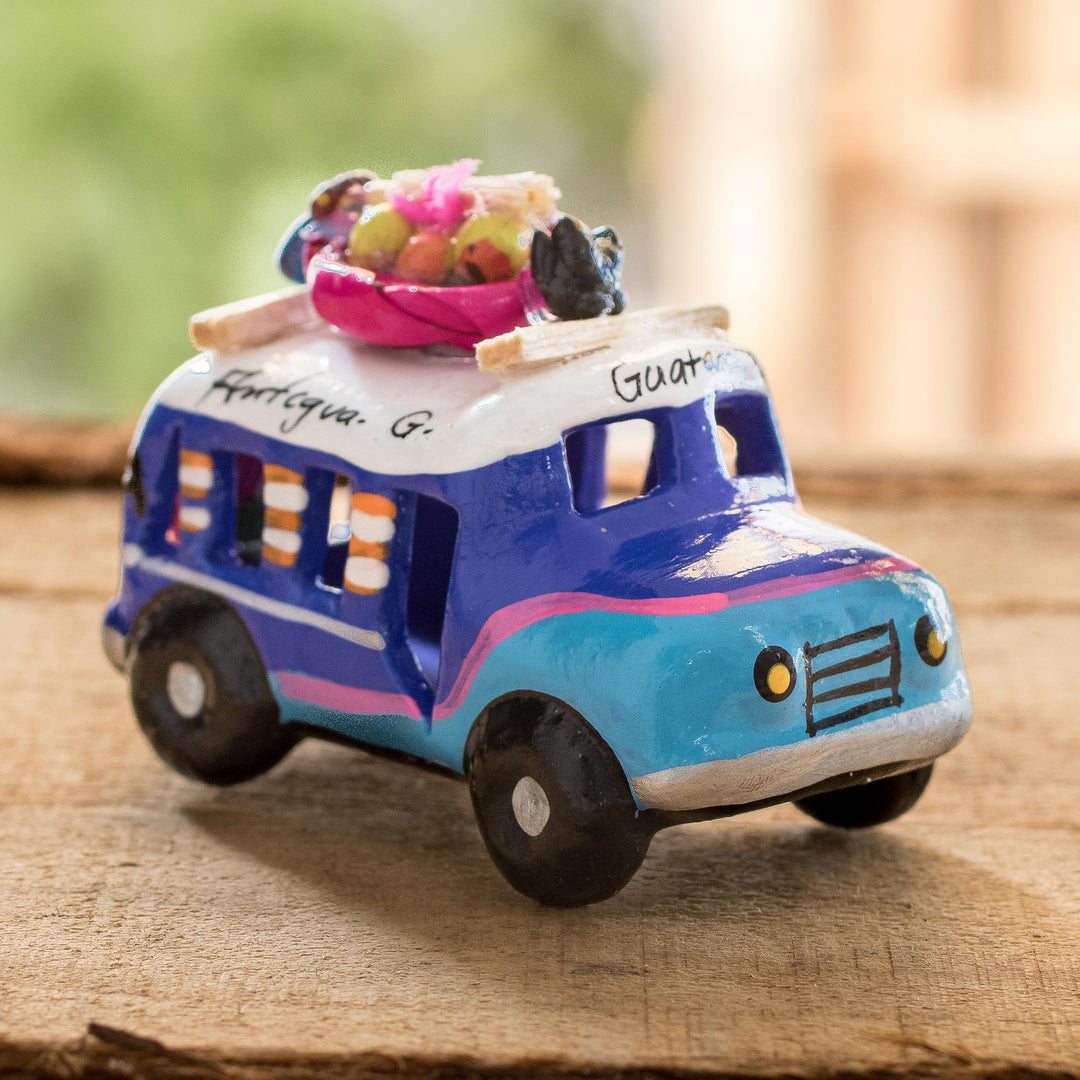 Blue Old Time Bus