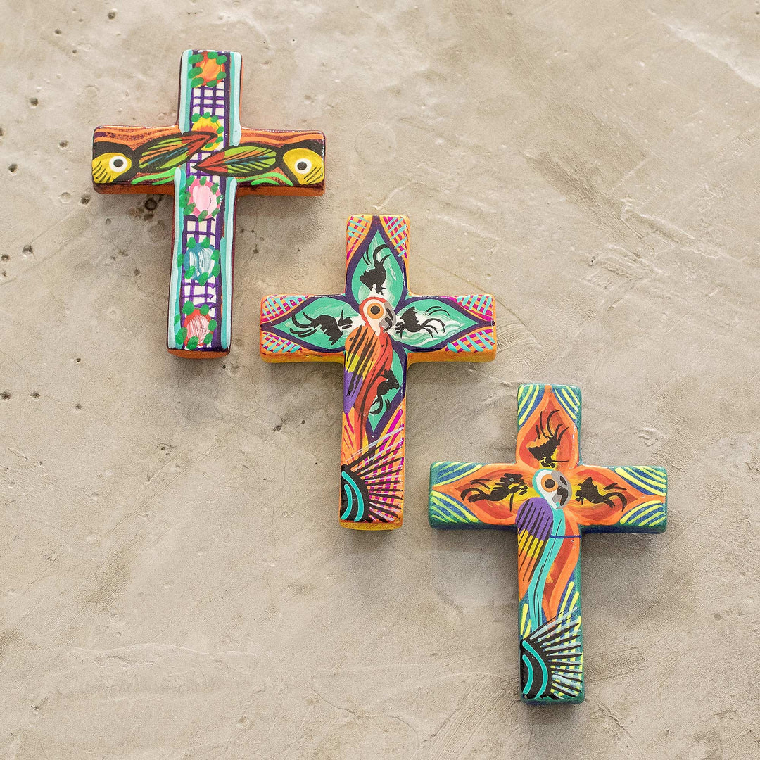 Bird and Flower Crosses