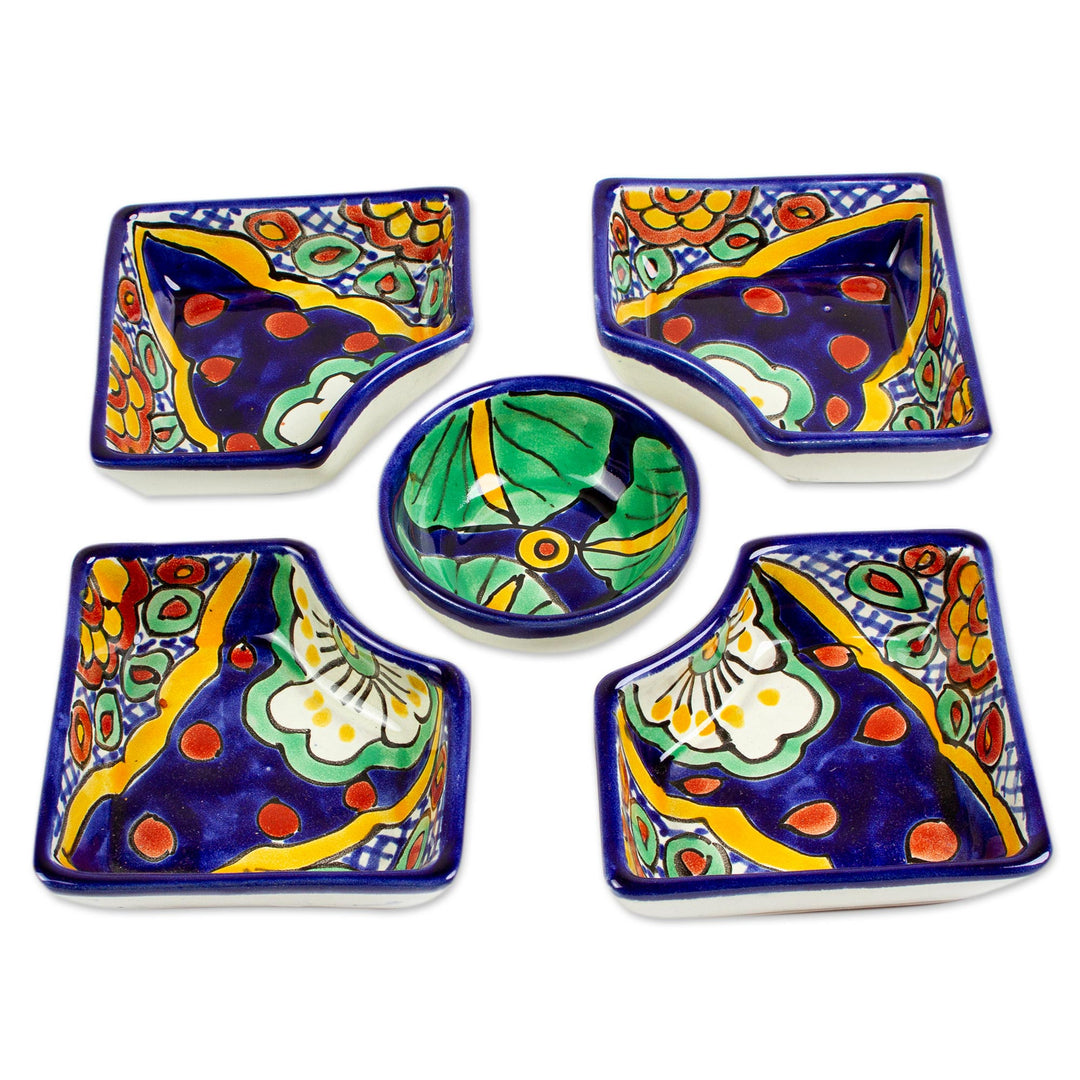Food-Safe Talavera-Style Appetizer Platter - Hidalgo Square