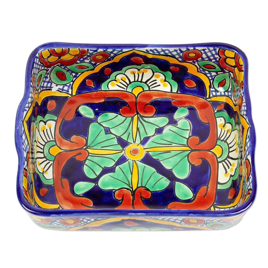 Talavera-Style Ceramic Casserole Dish (47 Ounce) - Hidalgo Fiesta