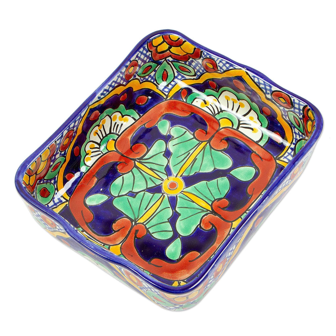 Talavera-Style Ceramic Casserole Dish (47 Ounce) - Hidalgo Fiesta