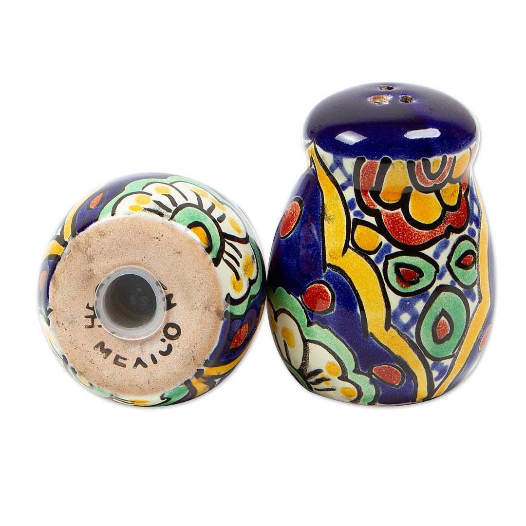 Multicolored Ceramic Salt and Pepper Set (Pair) - Hidalgo Fiesta