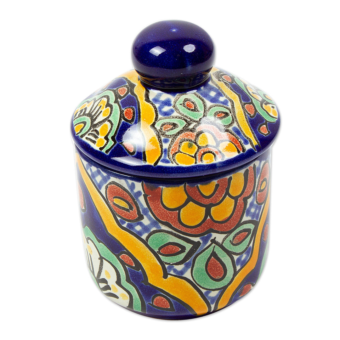 Hand-Painted Talavera-Style Cream and Sugar Set - Hidalgo Fiesta