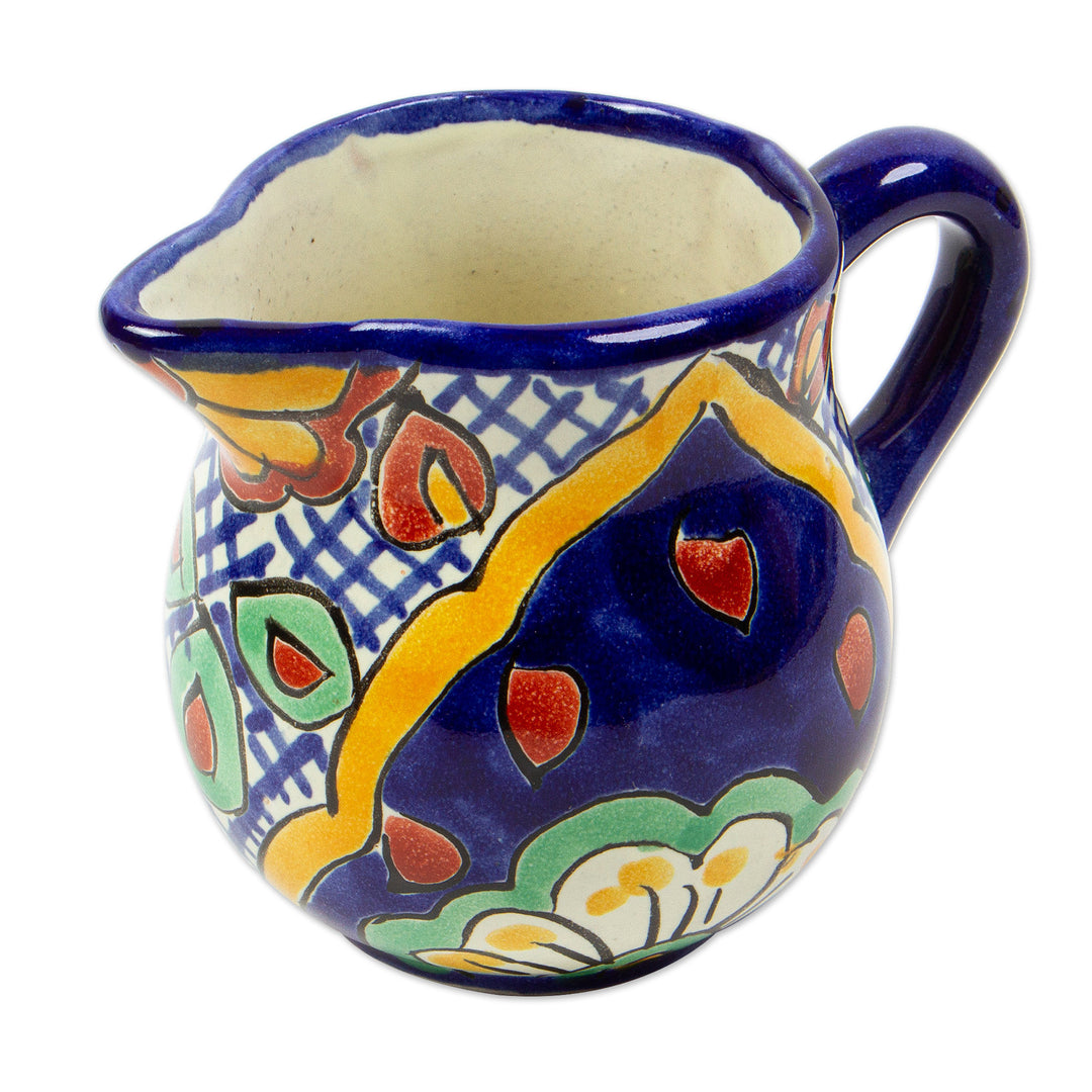 Hand-Painted Talavera-Style Cream and Sugar Set - Hidalgo Fiesta