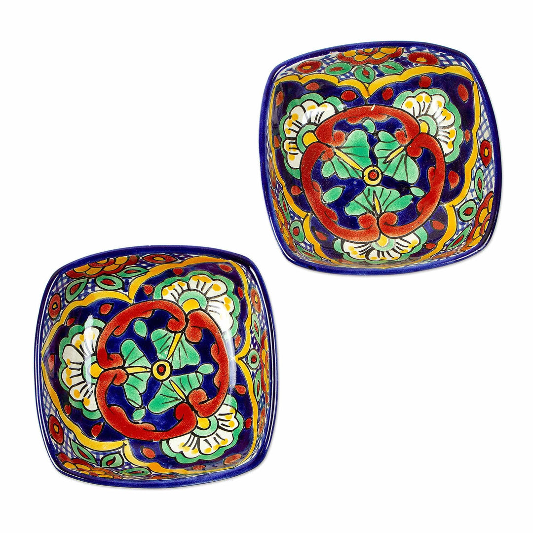 Artisan Crafted Ceramic Bowls (Pair) - Hidalgo Fiesta