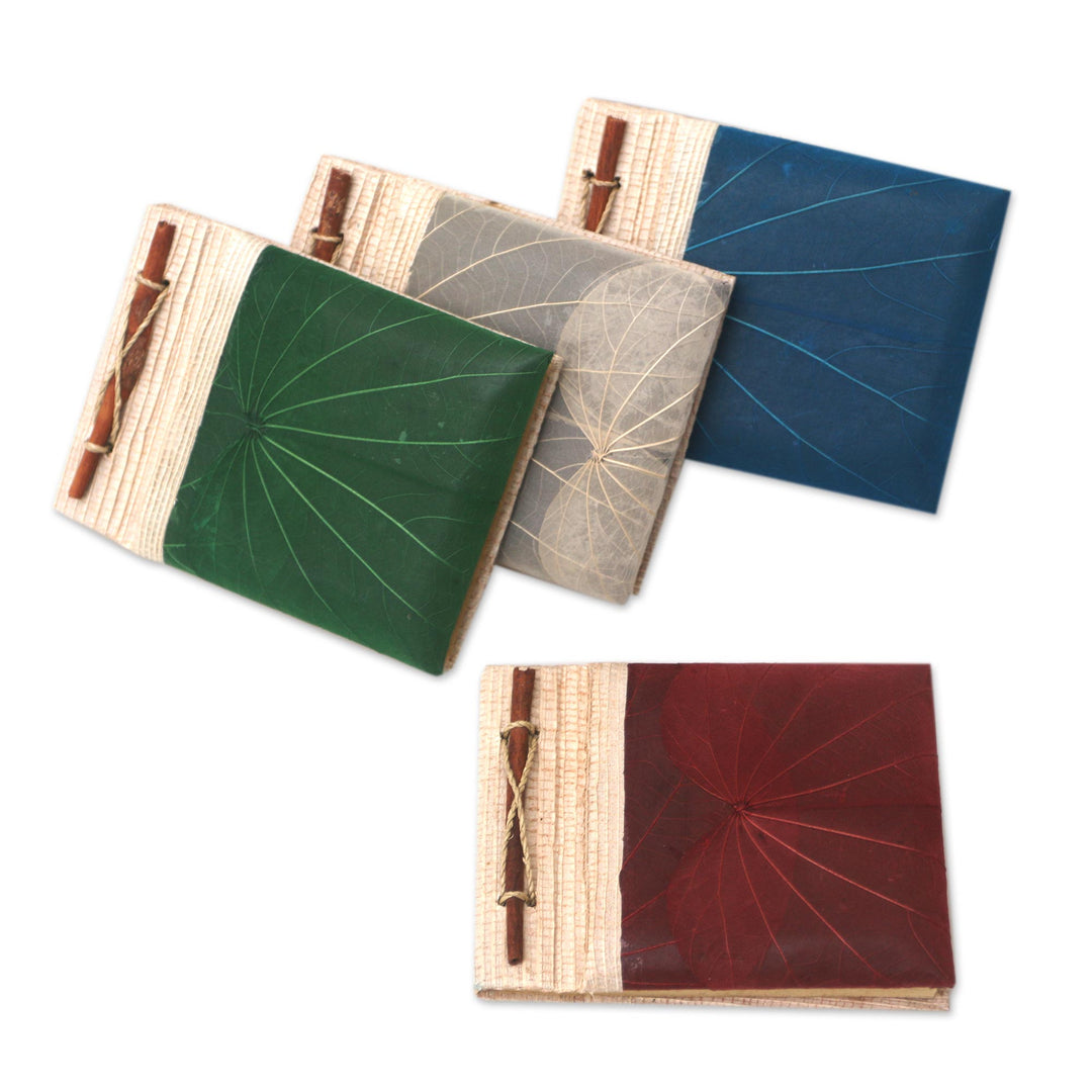 Natural Fiber Journals with Rice Paper (Set of 4) - Doodle a Day
