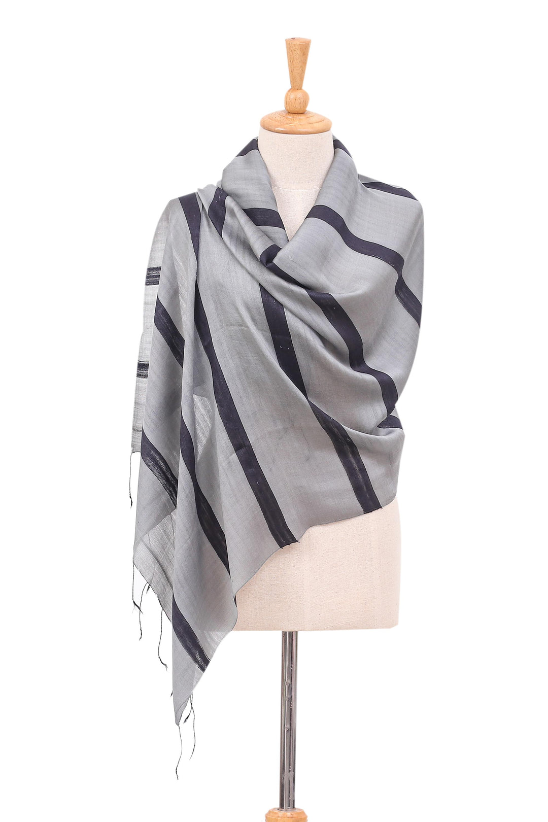 Hand-Dyed Rayon and Silk Blend Scarf - Windy Clime