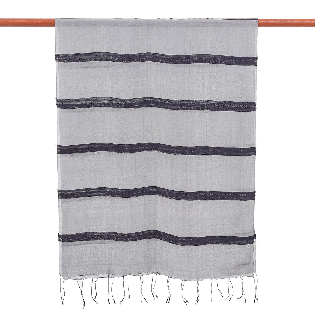 Hand-Dyed Rayon and Silk Blend Scarf - Windy Clime