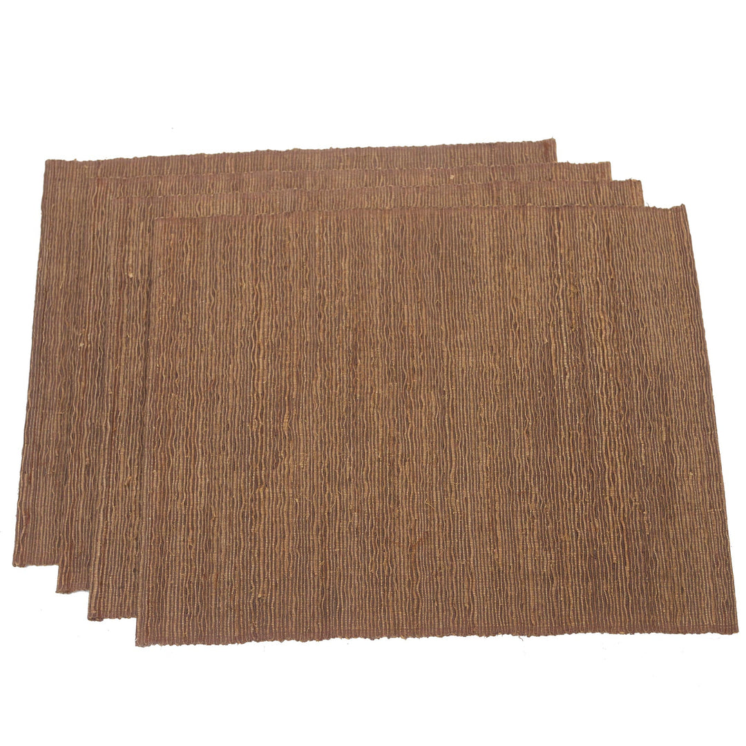 Cotton and Natural Fiber Placemats from Bali (Set of 4) - Dark Espresso