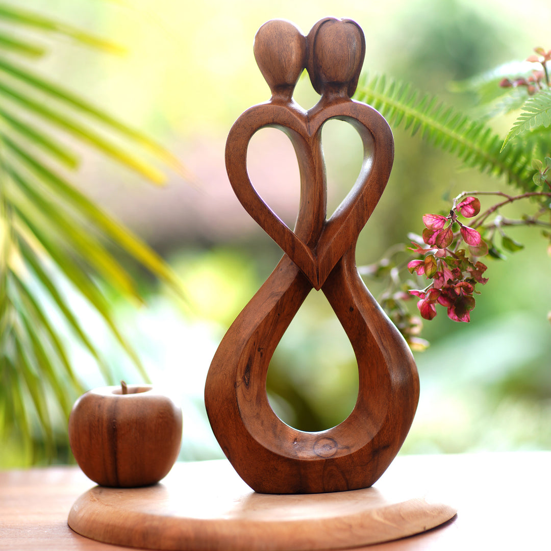 Hand Made Suar Wood Statuette from Bali - Caring Partners