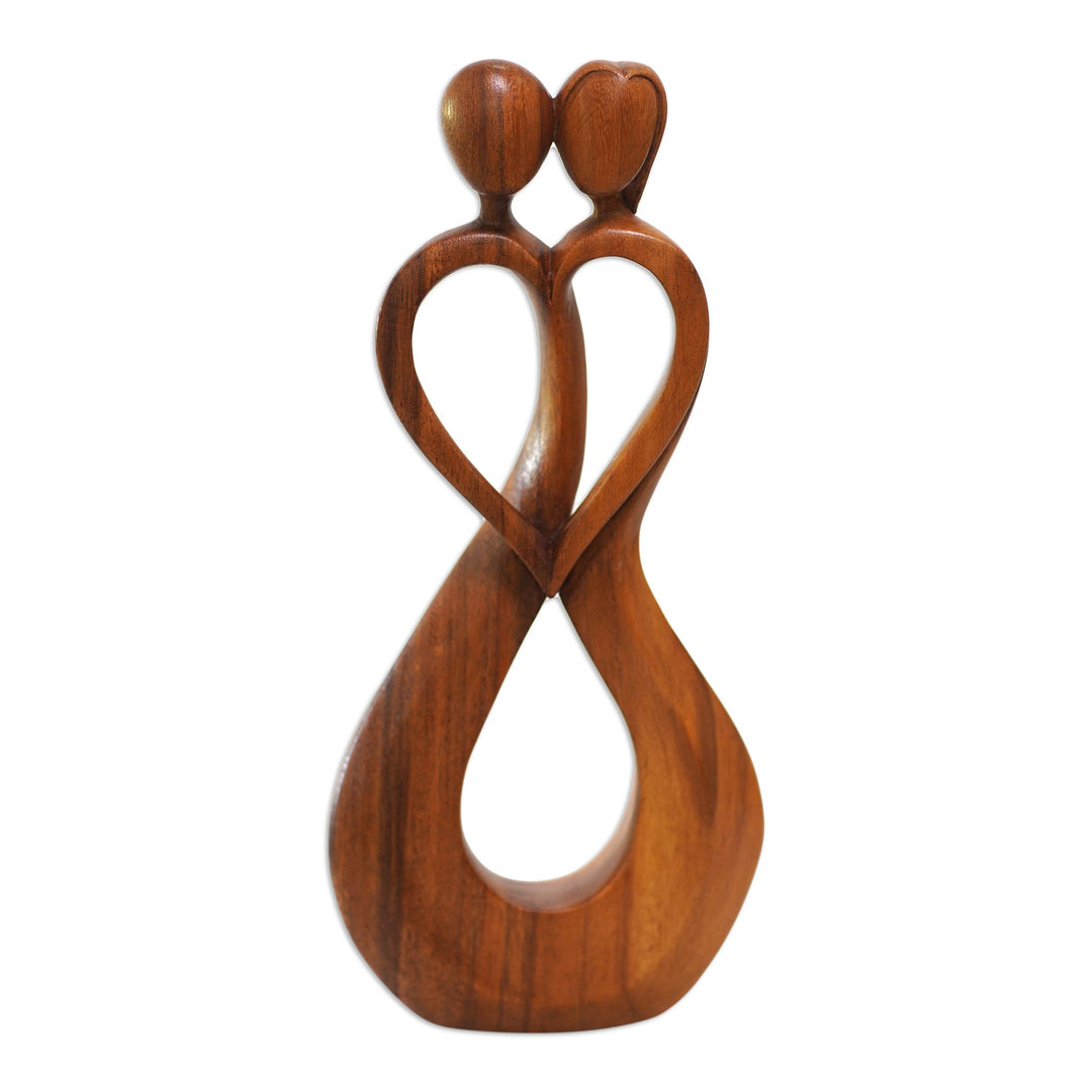 Hand Made Suar Wood Statuette from Bali - Caring Partners
